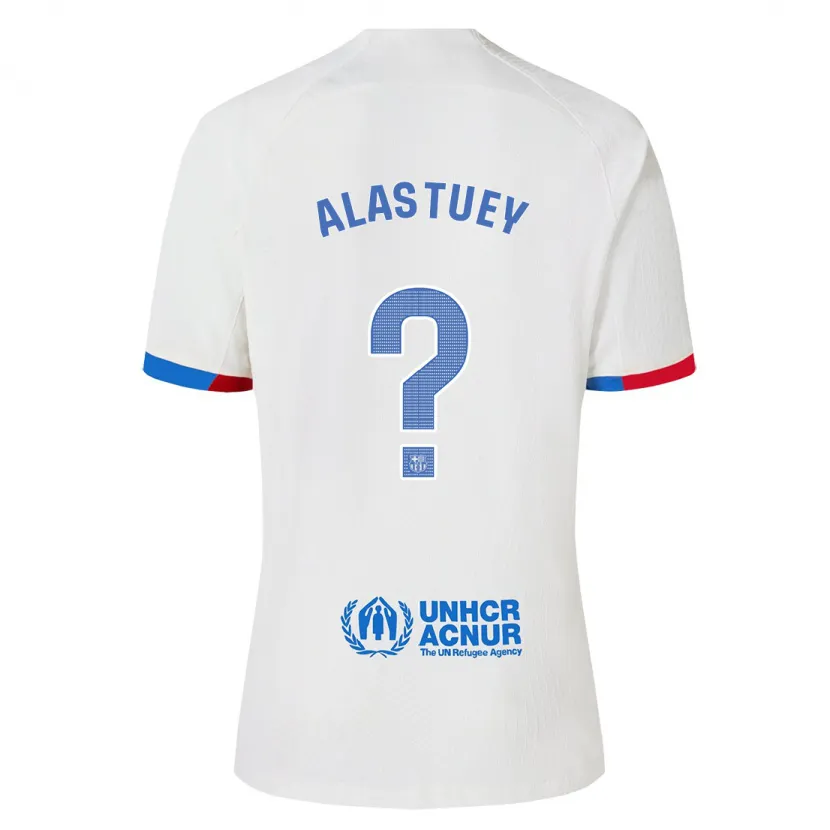 Danxen Niño Camiseta Jorge Alastuey #0 Blanco 2ª Equipación 2023/24 La Camisa