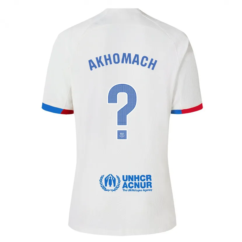 Danxen Niño Camiseta Ilias Akhomach #0 Blanco 2ª Equipación 2023/24 La Camisa