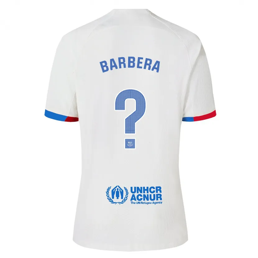 Danxen Niño Camiseta Victor Barbera #0 Blanco 2ª Equipación 2023/24 La Camisa