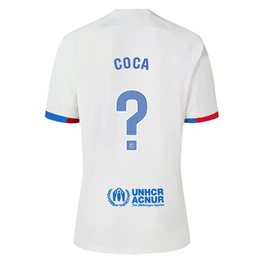 Danxen Niño Camiseta Jordi Coca #0 Blanco 2ª Equipación 2023/24 La Camisa