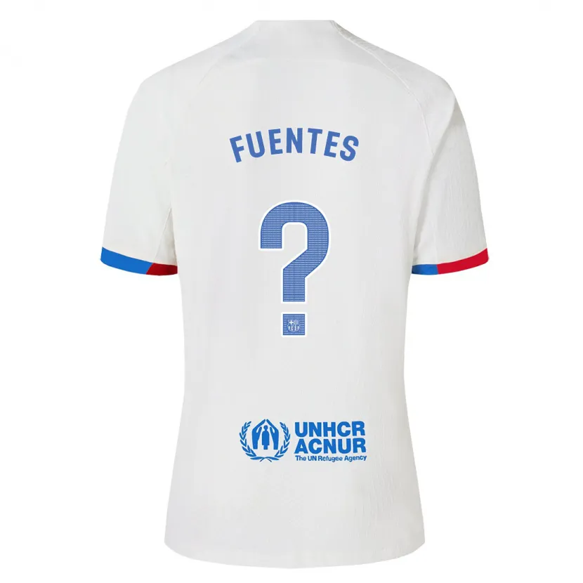 Danxen Niño Camiseta Juan David Fuentes #0 Blanco 2ª Equipación 2023/24 La Camisa