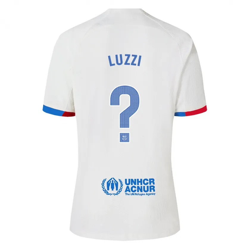 Danxen Niño Camiseta Fabian Luzzi #0 Blanco 2ª Equipación 2023/24 La Camisa