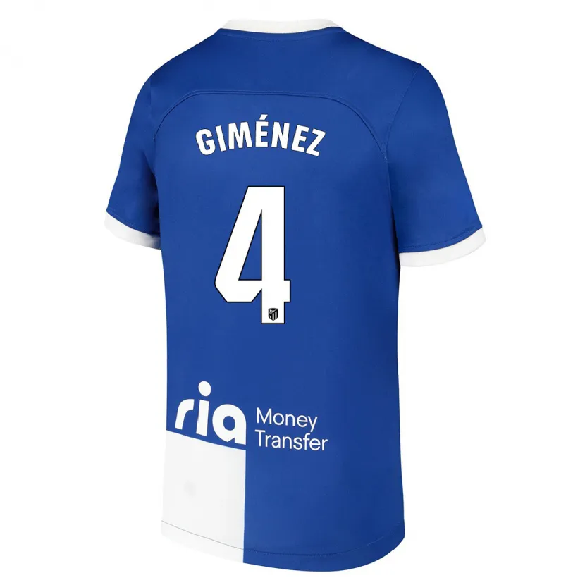 Danxen Niño Camiseta Félix Giménez #4 Azul Blanco 2ª Equipación 2023/24 La Camisa