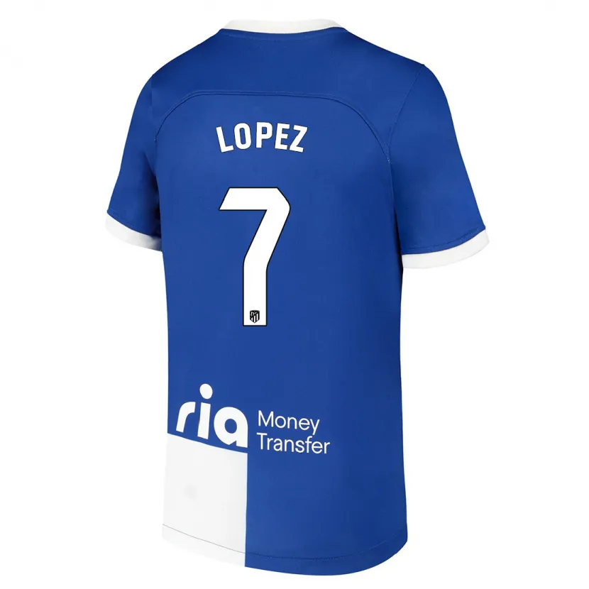 Danxen Niño Camiseta Maitane Lopez #7 Azul Blanco 2ª Equipación 2023/24 La Camisa