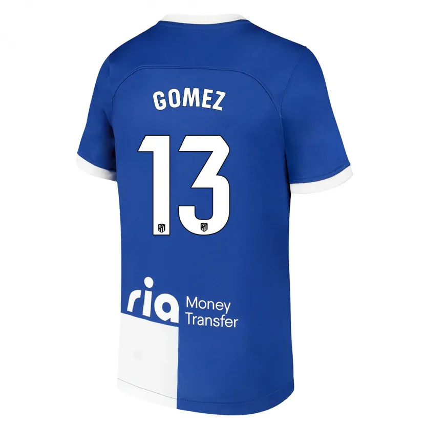 Danxen Niño Camiseta Christian Gomez #13 Azul Blanco 2ª Equipación 2023/24 La Camisa