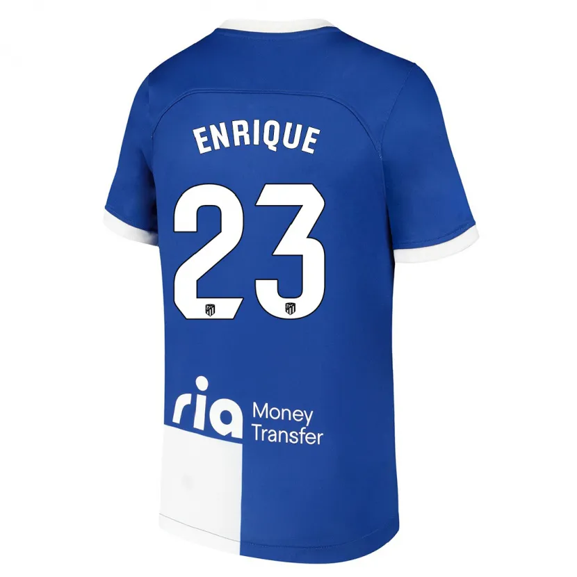 Danxen Niño Camiseta Gustavo Enrique #23 Azul Blanco 2ª Equipación 2023/24 La Camisa