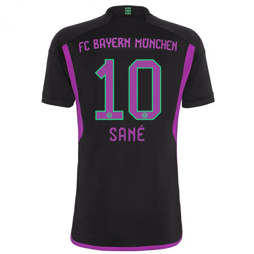 Danxen Niño Camiseta Leroy Sané #10 Negro 2ª Equipación 2023/24 La Camisa