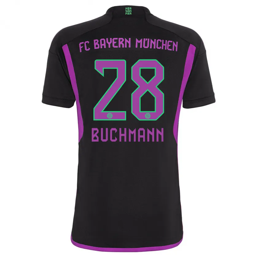 Danxen Niño Camiseta Tarek Buchmann #28 Negro 2ª Equipación 2023/24 La Camisa