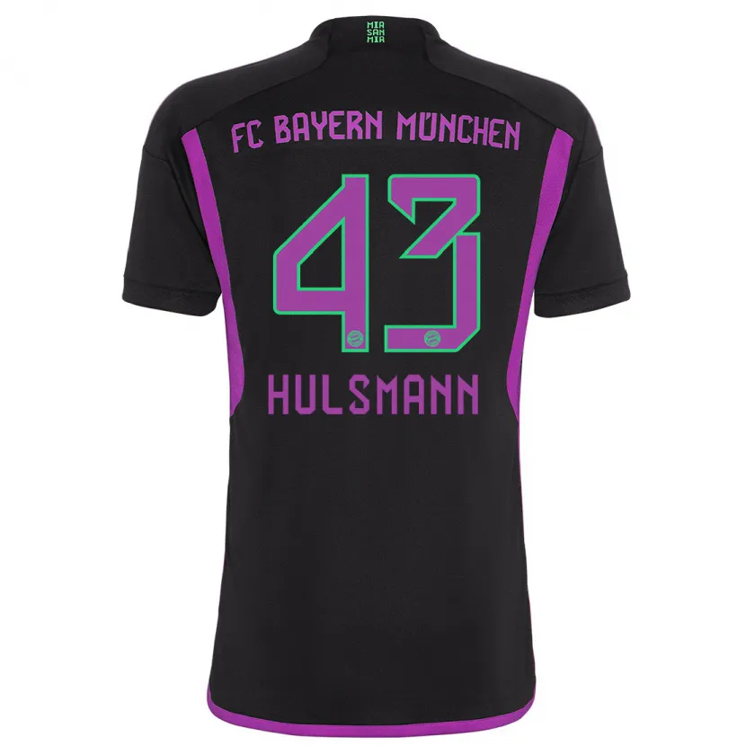 Danxen Niño Camiseta Tom Hülsmann #43 Negro 2ª Equipación 2023/24 La Camisa