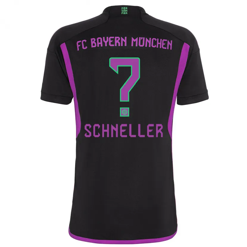 Danxen Niño Camiseta Lukas Schneller #0 Negro 2ª Equipación 2023/24 La Camisa