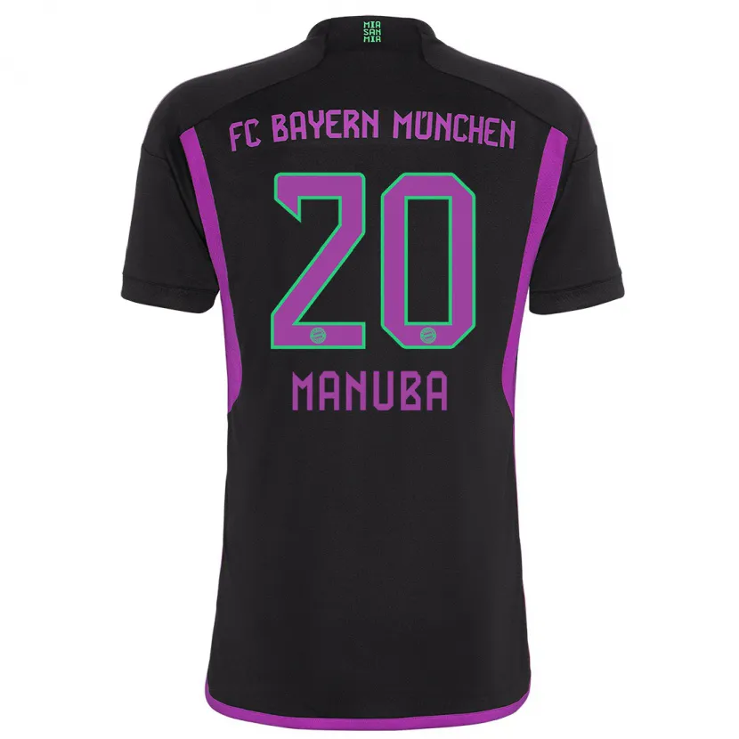 Danxen Niño Camiseta Vincent Manuba #20 Negro 2ª Equipación 2023/24 La Camisa