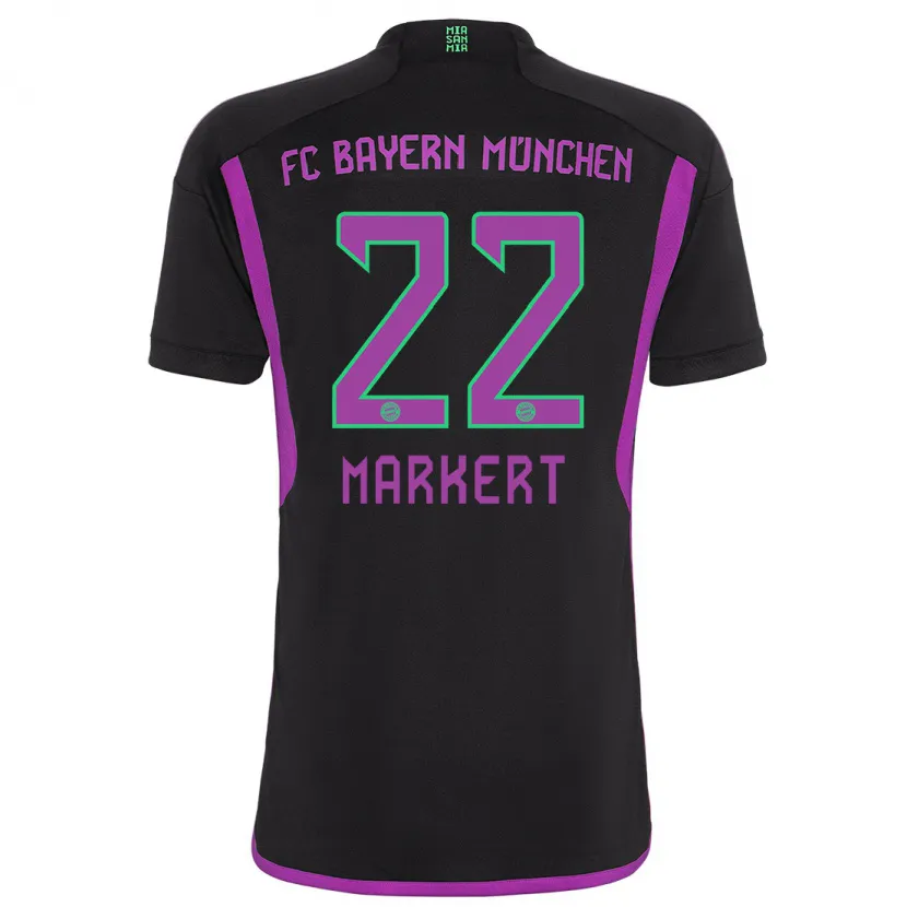 Danxen Niño Camiseta Leon Markert #22 Negro 2ª Equipación 2023/24 La Camisa