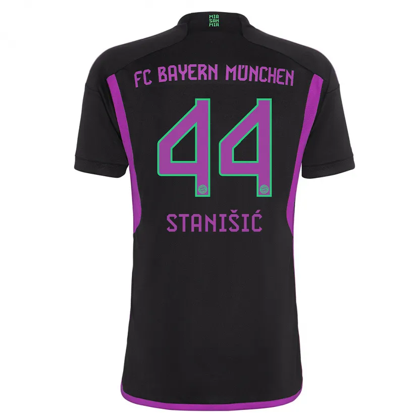 Danxen Niño Camiseta Josip Stanisic #44 Negro 2ª Equipación 2023/24 La Camisa