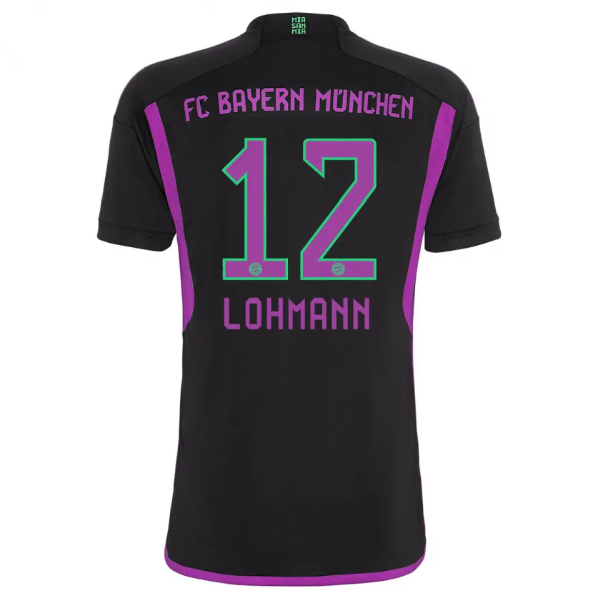 Danxen Niño Camiseta Sydney Lohmann #12 Negro 2ª Equipación 2023/24 La Camisa