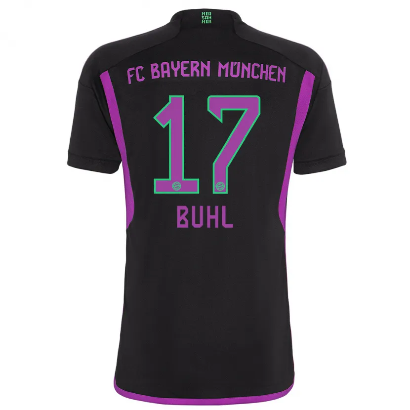 Danxen Niño Camiseta Klara Buhl #17 Negro 2ª Equipación 2023/24 La Camisa