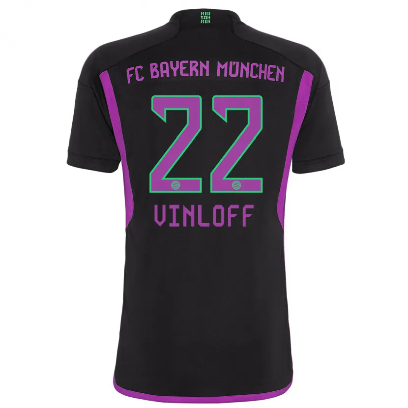 Danxen Niño Camiseta Matteo Vinloff #22 Negro 2ª Equipación 2023/24 La Camisa