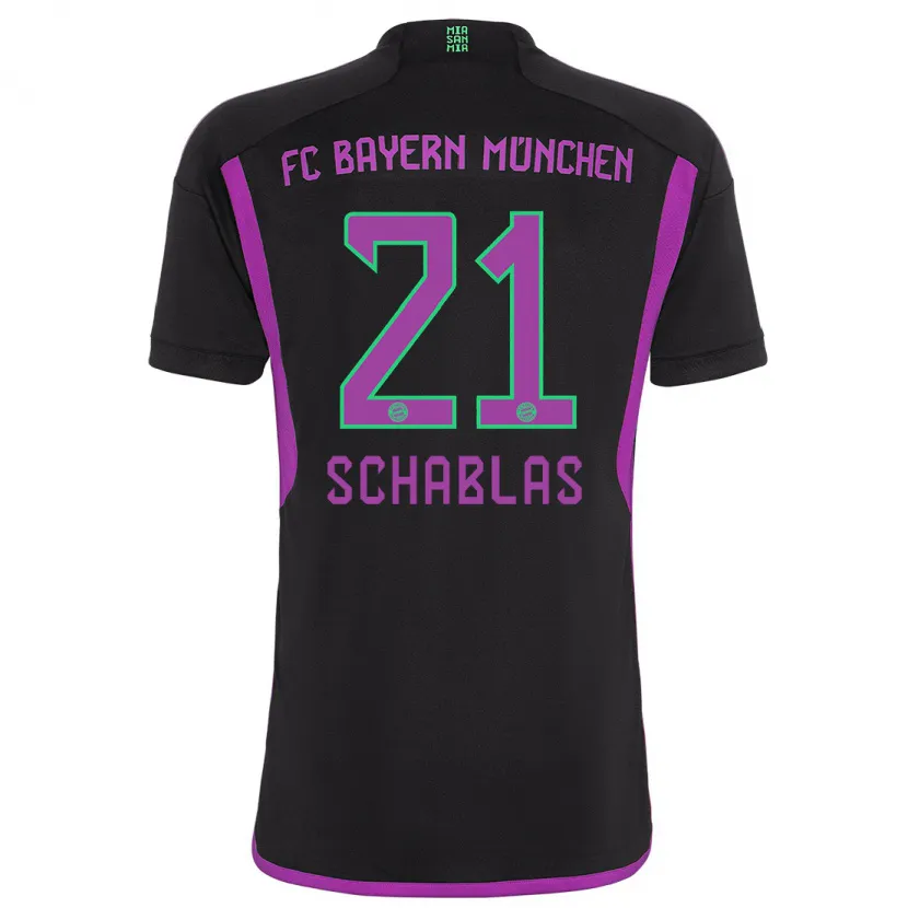 Danxen Niño Camiseta Matteo Schablas #21 Negro 2ª Equipación 2023/24 La Camisa