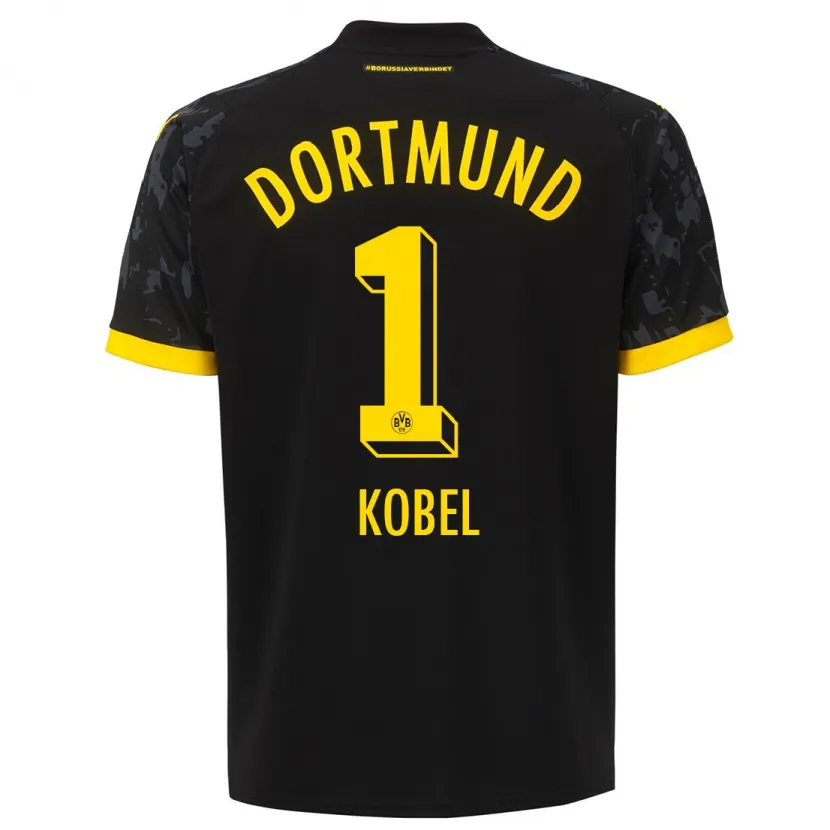 Danxen Niño Camiseta Gregor Kobel #1 Negro 2ª Equipación 2023/24 La Camisa