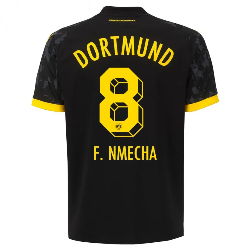 Danxen Niño Camiseta Felix Nmecha #8 Negro 2ª Equipación 2023/24 La Camisa