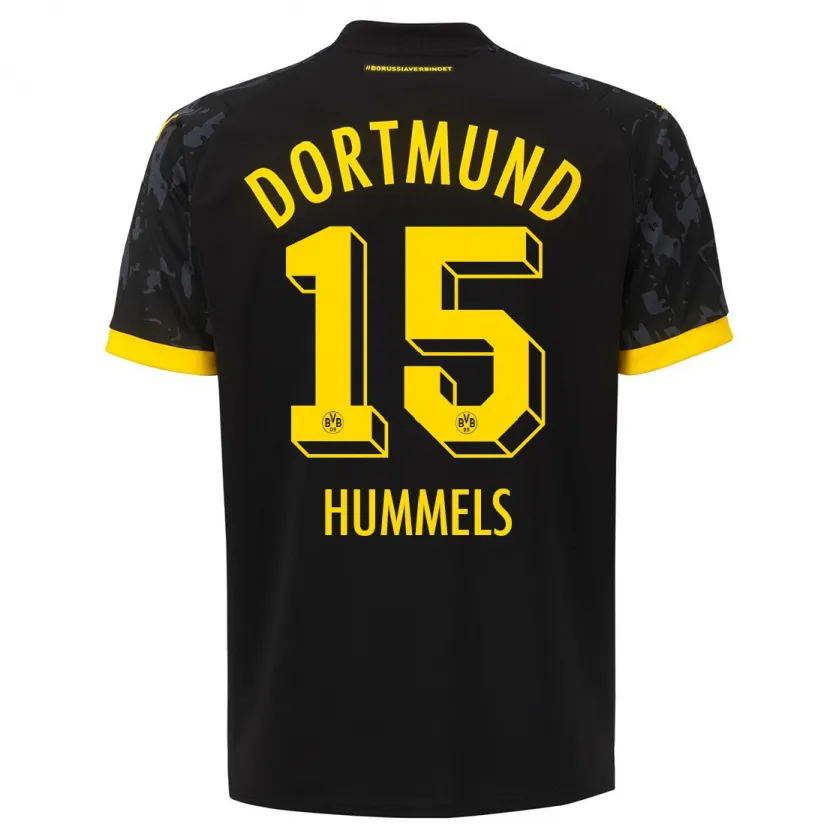 Danxen Niño Camiseta Mats Hummels #15 Negro 2ª Equipación 2023/24 La Camisa