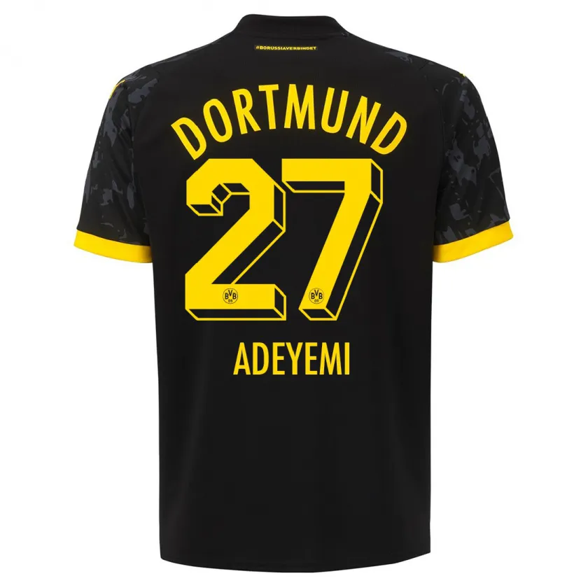 Danxen Niño Camiseta Karim Adeyemi #27 Negro 2ª Equipación 2023/24 La Camisa