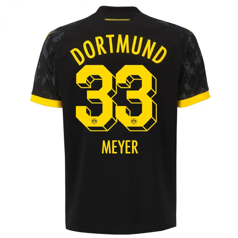 Danxen Niño Camiseta Alexander Meyer #33 Negro 2ª Equipación 2023/24 La Camisa