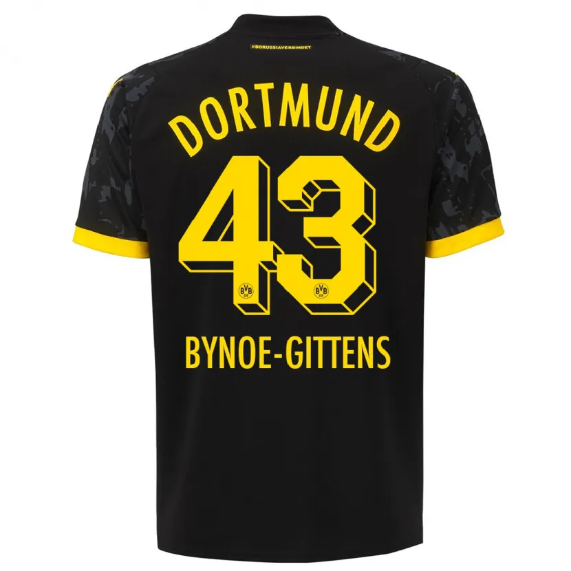 Danxen Niño Camiseta Jamie Bynoe-Gittens #43 Negro 2ª Equipación 2023/24 La Camisa