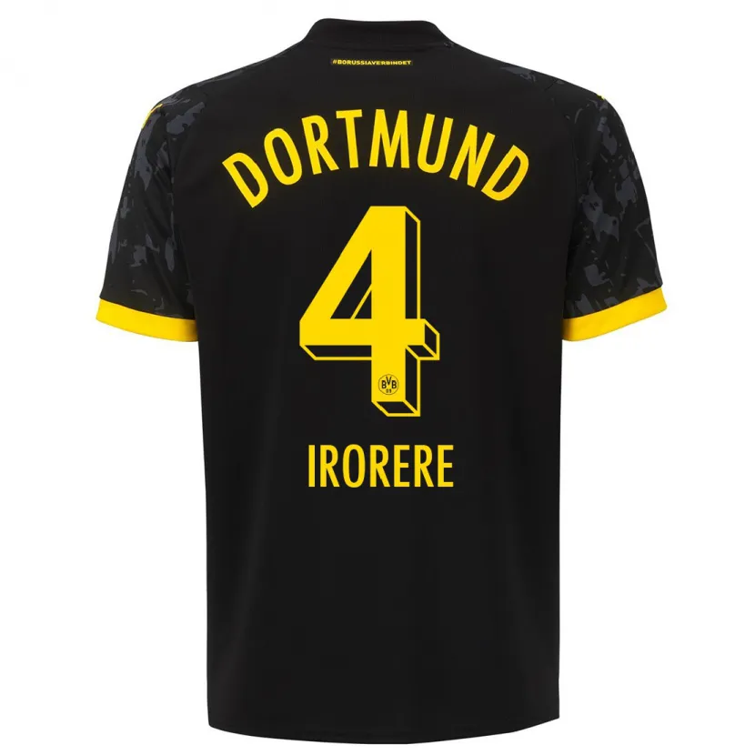 Danxen Niño Camiseta Felix Irorere #4 Negro 2ª Equipación 2023/24 La Camisa