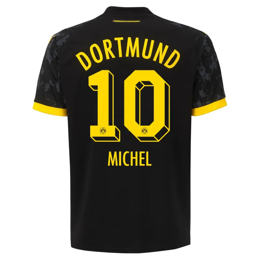 Danxen Niño Camiseta Falko Michel #10 Negro 2ª Equipación 2023/24 La Camisa