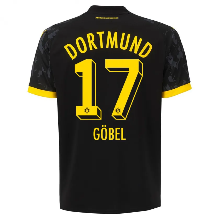 Danxen Niño Camiseta Patrick Göbel #17 Negro 2ª Equipación 2023/24 La Camisa