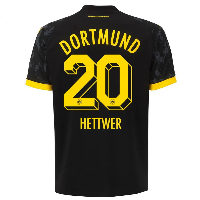 Danxen Niño Camiseta Julian Hettwer #20 Negro 2ª Equipación 2023/24 La Camisa