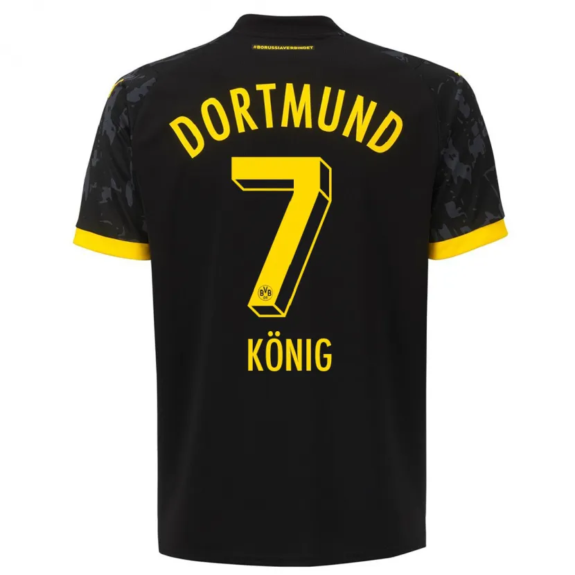 Danxen Niño Camiseta Raúl König #7 Negro 2ª Equipación 2023/24 La Camisa