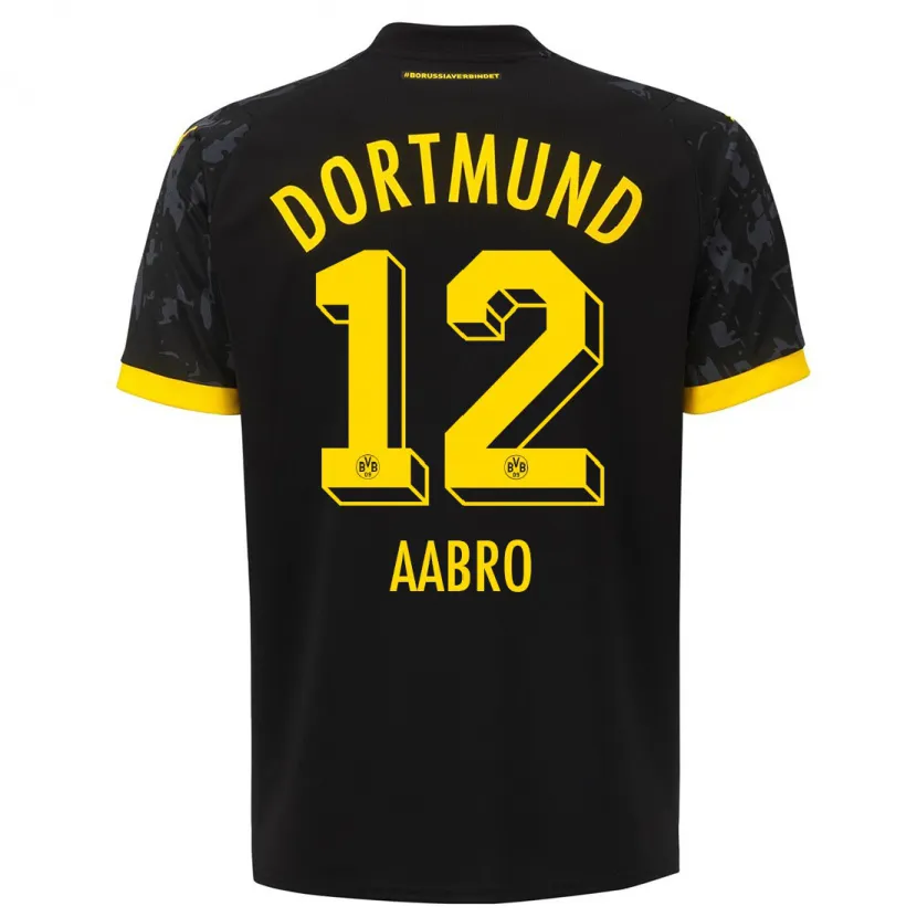 Danxen Niño Camiseta Gustav Aabro #12 Negro 2ª Equipación 2023/24 La Camisa