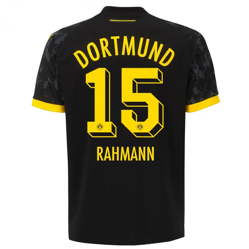 Danxen Niño Camiseta Luke Rahmann #15 Negro 2ª Equipación 2023/24 La Camisa