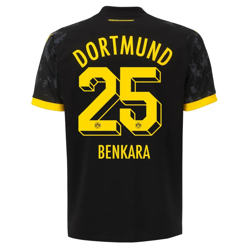 Danxen Niño Camiseta Elias Benkara #25 Negro 2ª Equipación 2023/24 La Camisa