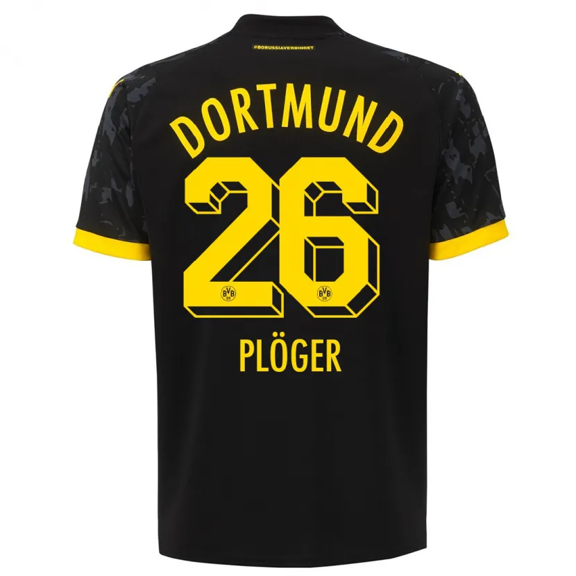 Danxen Niño Camiseta Dustin Plöger #26 Negro 2ª Equipación 2023/24 La Camisa