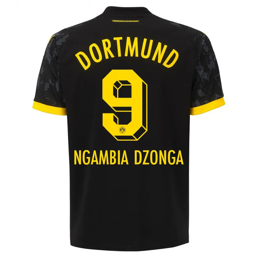 Danxen Niño Camiseta Diego Ngambia Dzonga #9 Negro 2ª Equipación 2023/24 La Camisa