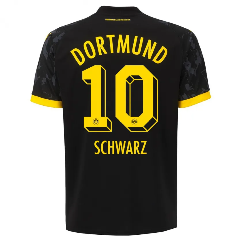 Danxen Niño Camiseta Oskar Schwarz #10 Negro 2ª Equipación 2023/24 La Camisa