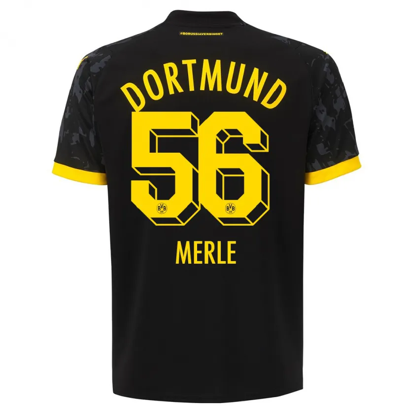 Danxen Niño Camiseta Albers Merle #56 Negro 2ª Equipación 2023/24 La Camisa