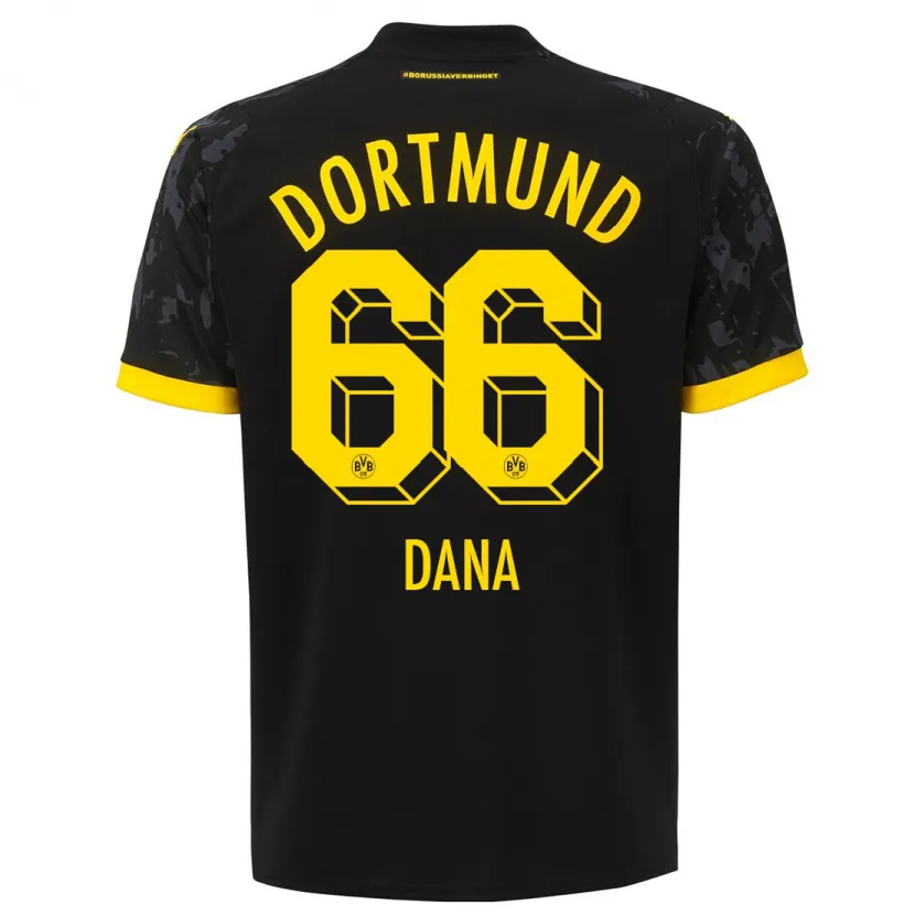 Danxen Niño Camiseta Bleckmann Dana #66 Negro 2ª Equipación 2023/24 La Camisa