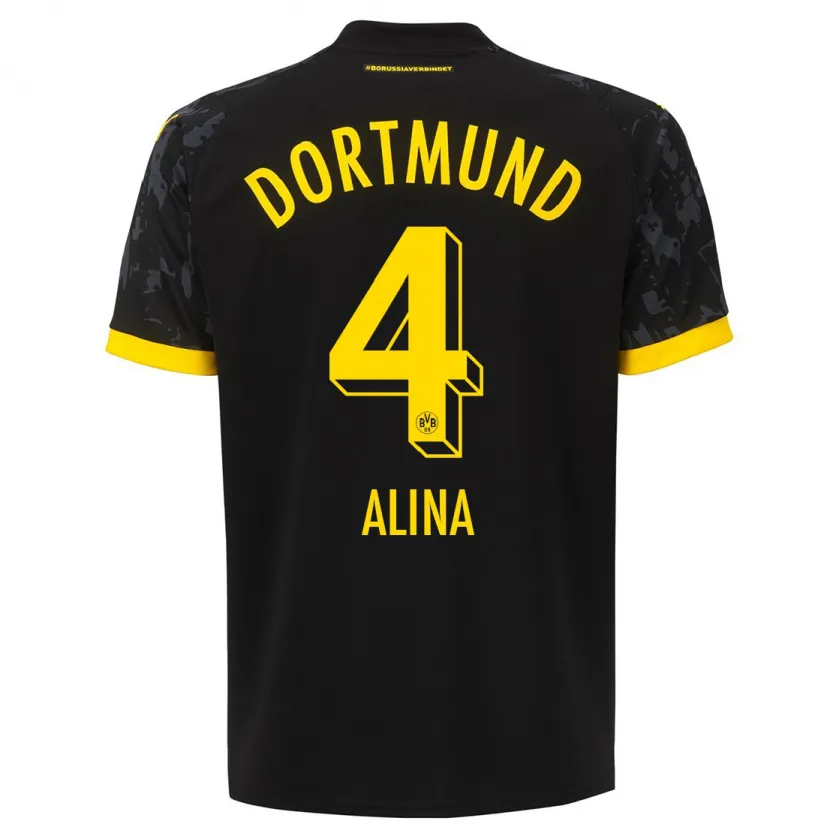 Danxen Niño Camiseta Grijseels Alina #4 Negro 2ª Equipación 2023/24 La Camisa