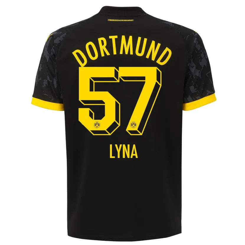 Danxen Niño Camiseta Schwarz Lyna #57 Negro 2ª Equipación 2023/24 La Camisa