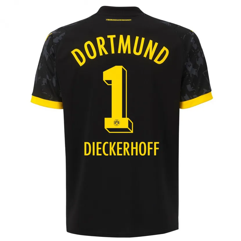 Danxen Niño Camiseta Max Dieckerhoff #1 Negro 2ª Equipación 2023/24 La Camisa