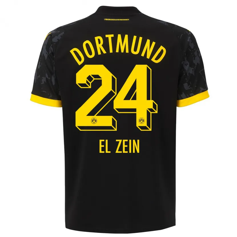 Danxen Niño Camiseta Abu-Bekir Omer El-Zein #24 Negro 2ª Equipación 2023/24 La Camisa