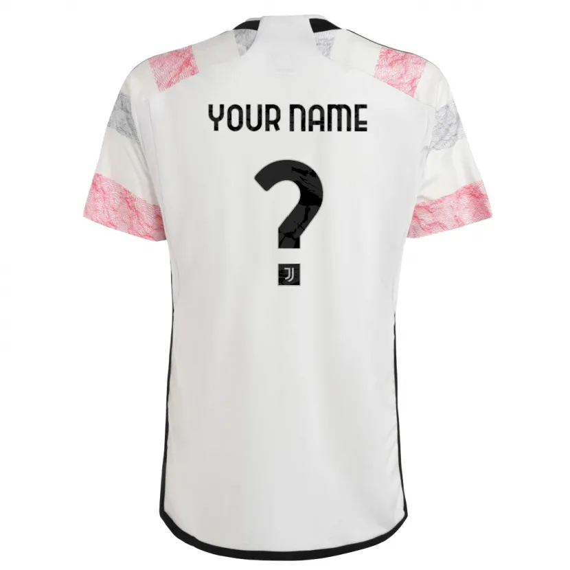 Danxen Niño Camiseta Su Nombre #0 Blanco Rosa 2ª Equipación 2023/24 La Camisa