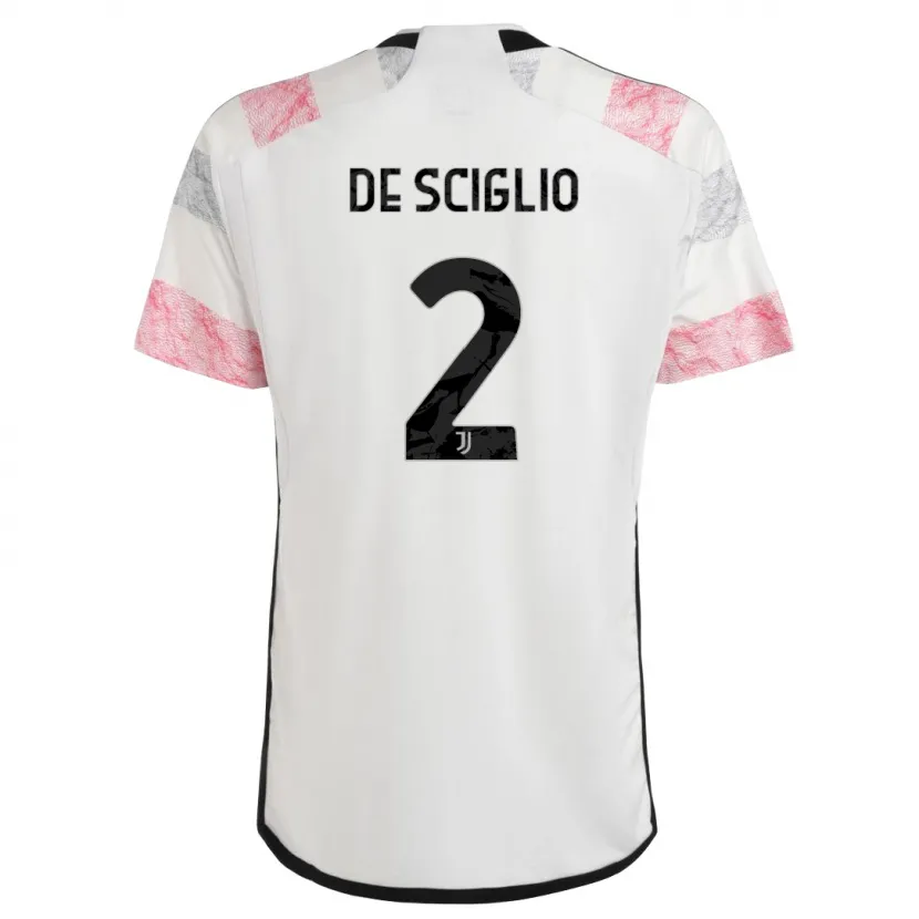 Danxen Niño Camiseta Mattia De Sciglio #2 Blanco Rosa 2ª Equipación 2023/24 La Camisa