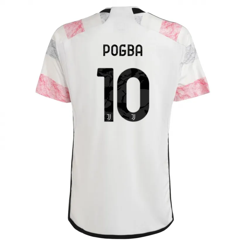 Danxen Niño Camiseta Paul Pogba #10 Blanco Rosa 2ª Equipación 2023/24 La Camisa