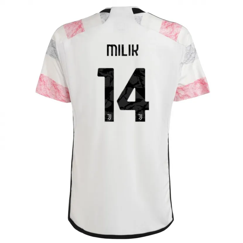 Danxen Niño Camiseta Arkadiusz Milik #14 Blanco Rosa 2ª Equipación 2023/24 La Camisa