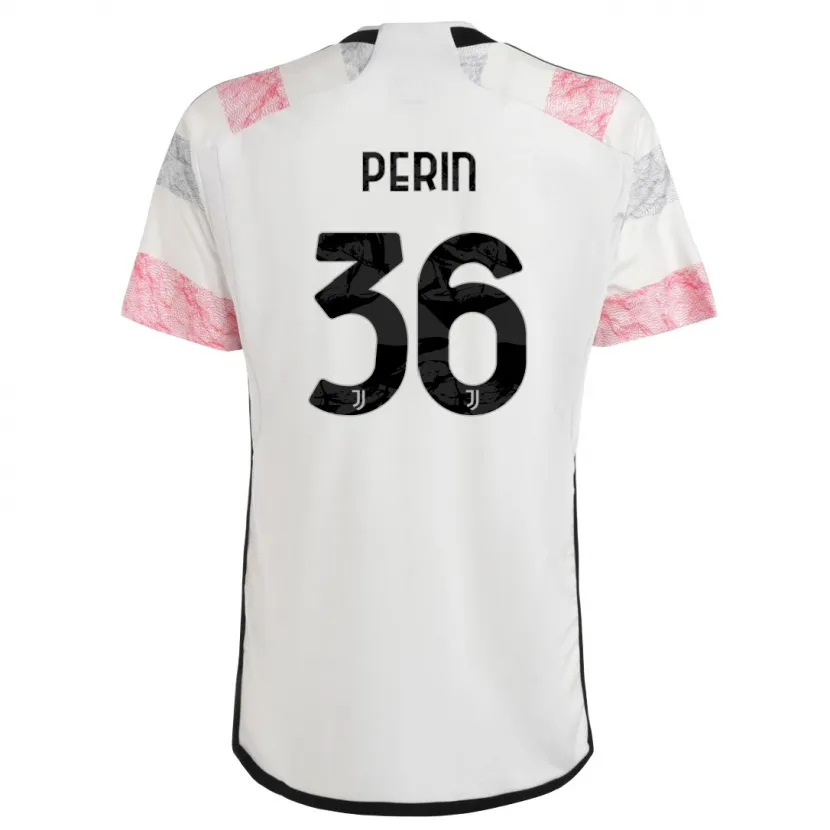 Danxen Niño Camiseta Mattia Perin #36 Blanco Rosa 2ª Equipación 2023/24 La Camisa