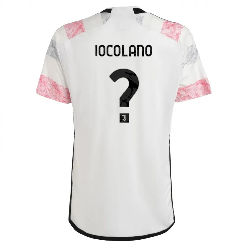 Danxen Niño Camiseta Simone Iocolano #0 Blanco Rosa 2ª Equipación 2023/24 La Camisa